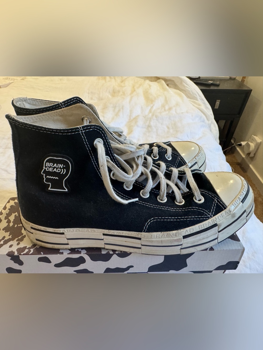 Converse x Brain Dead Chuck 70 Hi Black Egret Platform Sneakers Men’s Size 10